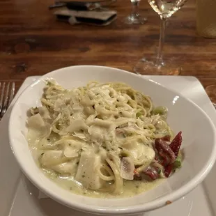 Chicken pesto spaghetti