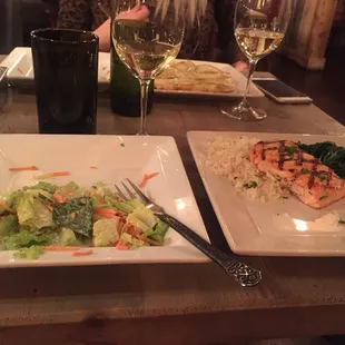 Salmon and Chip Chip salad (in progress)