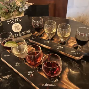 a selection of wine glasses