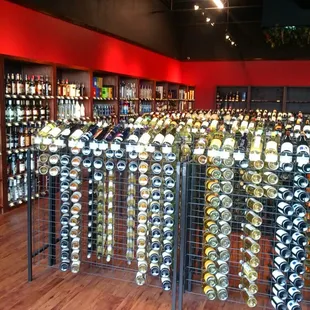 rows of bottles of wine