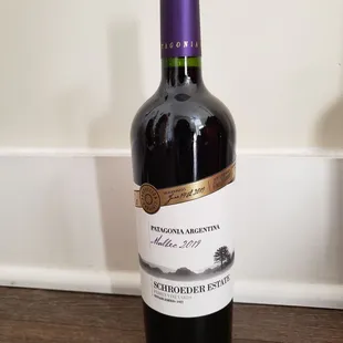 a bottle of wine