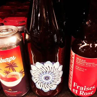 a variety of beverages