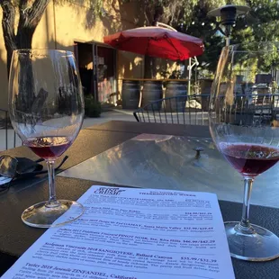 Wine tasting at the Wine Crush.  We know it&apos;s early but what the heck