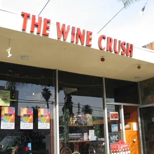 the front of the restaurant