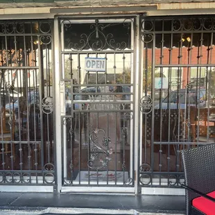 the entrance to the store