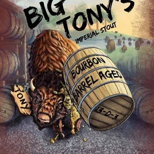 Big Tony's American Imperial Stout label, contract brewed by Kuhnhenn Brewing Company and exclusively available at TWG.