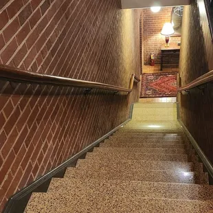 Step down into the grotto