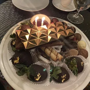 Chocolate charcuterie. AMAZING!!! Don't think twice, order as soon as you arrive - limited quantities.