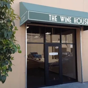 the entrance to the wine house