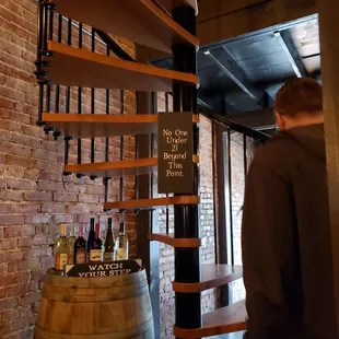 Staircase leading to the loft