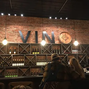 Behind the bar at The Wine Journal!