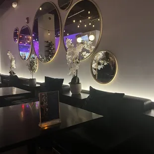 interior, sushi and sashimi