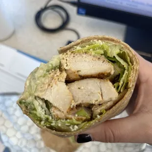 chicken caesar salad wrap