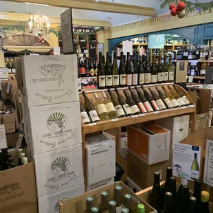 a variety of bottles of wine