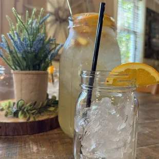 Peach sangria pitcher - gave us 5-6 glasses