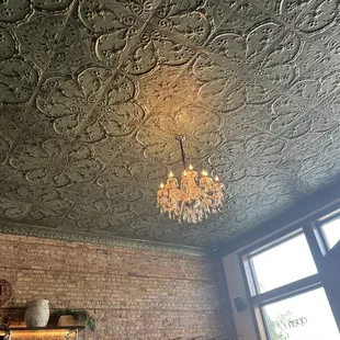Beautiful antique tin ceiling
