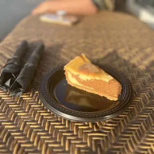 a slice of pie on a plate