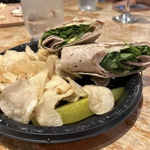 Turkey avocado spinach wrap