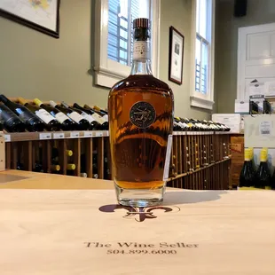 a bottle of wine on a table