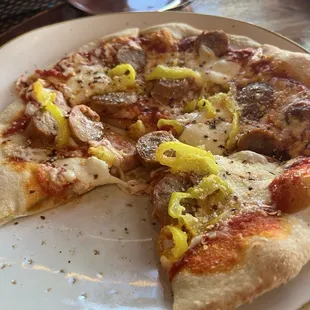 Sausage and Banana Pepper Flatbread