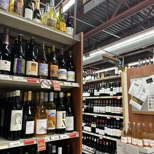 Natural wine selection