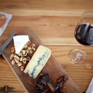 Enjoy a cheese plate as you share a glass or bottle