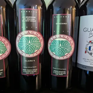 three bottles of wine