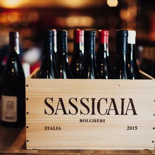 several bottles of wine