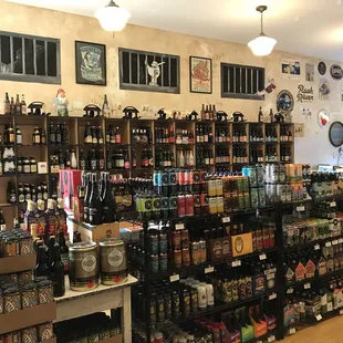 a wide selection of bottles