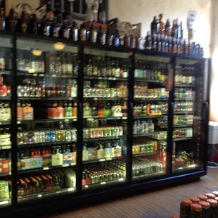 Large selection of cold beer