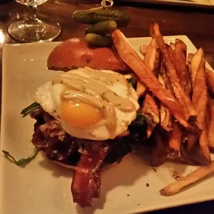 Short Rib Burger (the lighting is dark in here)