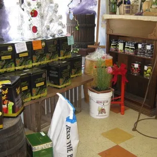 a variety of wine products