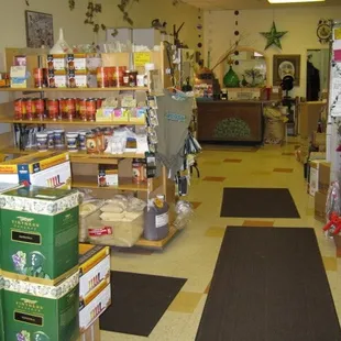 a wide view of the store