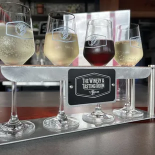 Wine flight for happy hour