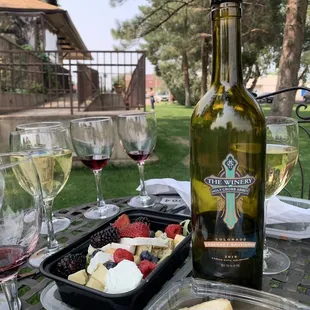 Fed and wined. Delish!