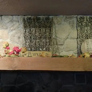One of the fireplaces.
