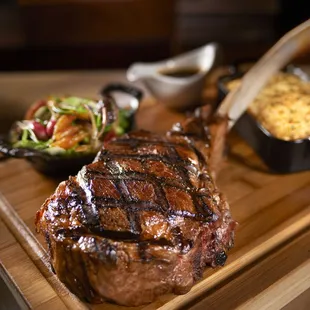 a steak and side dish