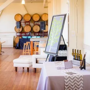 Cocktail hour and dancing -reserve barrel rooms