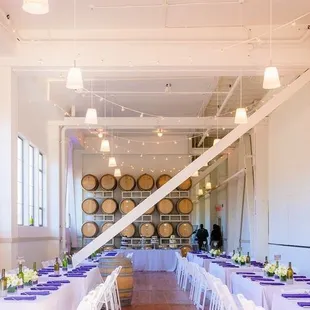 Reserve barrel room dinner (before it got dark)