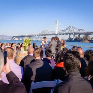 Ceremony outside the winery