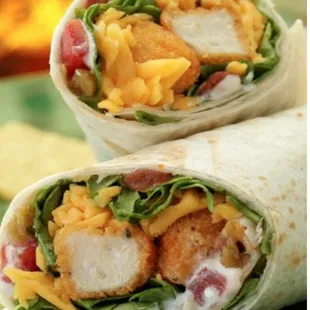 Grilled or Fried Chicken Wraps. Plain or add your favorite wing sauce.