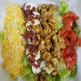 Grilled Chicken or Fried Chicken Salads.  And If you dare, you can get your favorite wing sauce on your chicken.