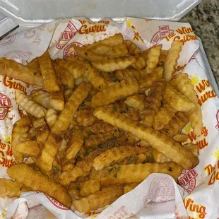 Large seasoned fries