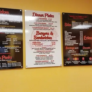 The menu