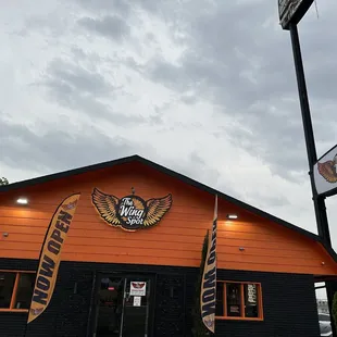 the front of the restaurant