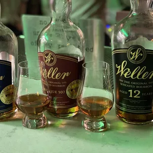 Two barrel picks and a12yr Weller for a personal flight of bourbon!