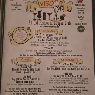 Menu as of 1/23/2025