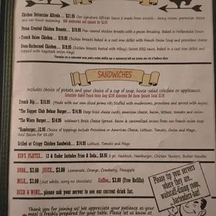 Menu as of 1/23/2025