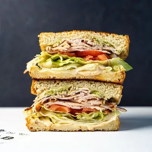 a stack of sandwiches