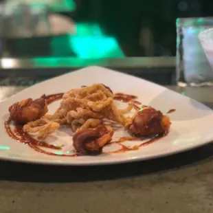 Bacon wrapped shrimp